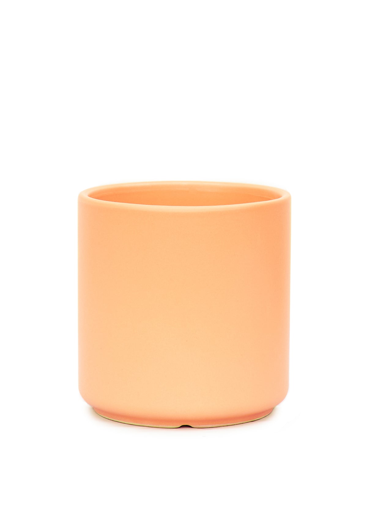 Cylindrical Ceramic Planter, Peach 5" Wide - SunSwill Plant Shop