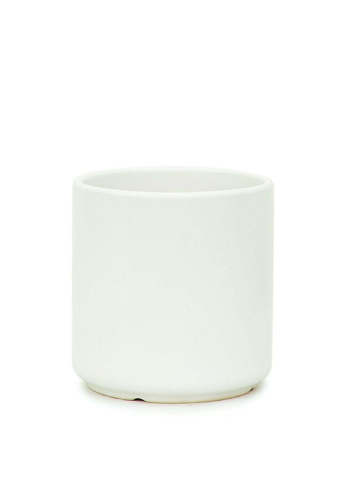 Cylindrical Ceramic Planter, White 7" Wide - SunSwill Plant Shop