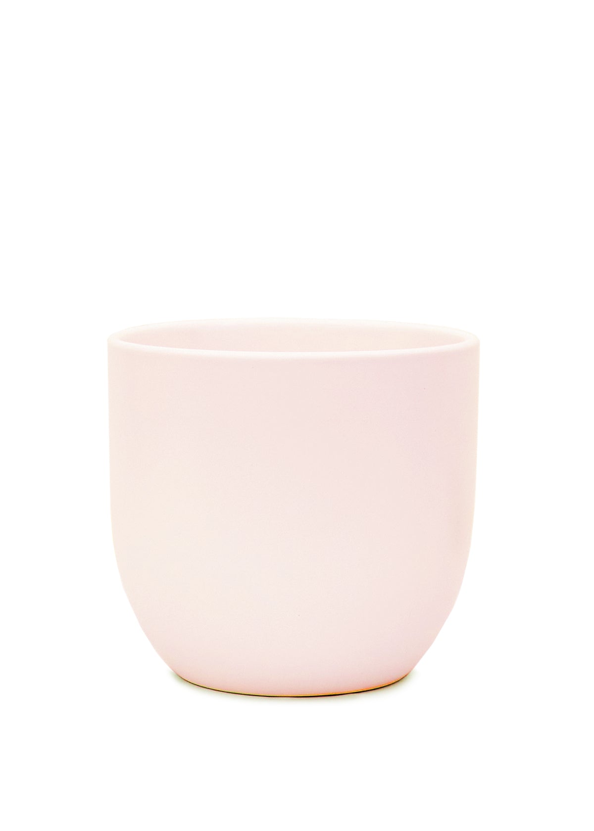 Rounded Ceramic Planter, Pink 5" Wide